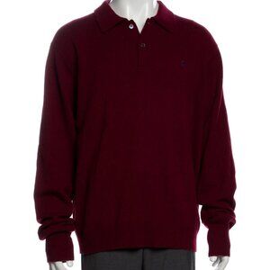 Polo Ralph Lauren Lambswool Polo Sweater, Burgundy, Size L